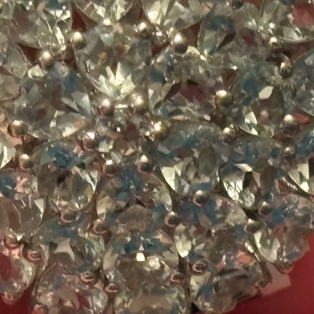 Dazzling Silver Statement Ring With Sparkling Sto… - image 5